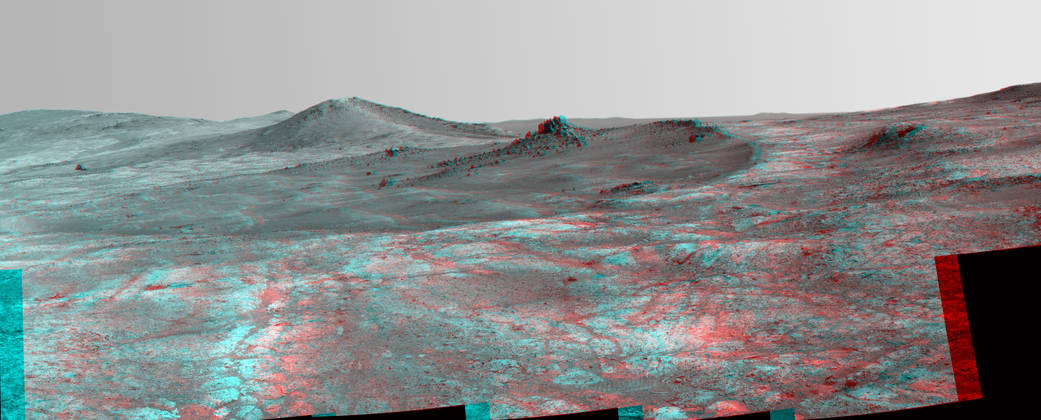 An elongated crater called "Spirit of St. Louis" 