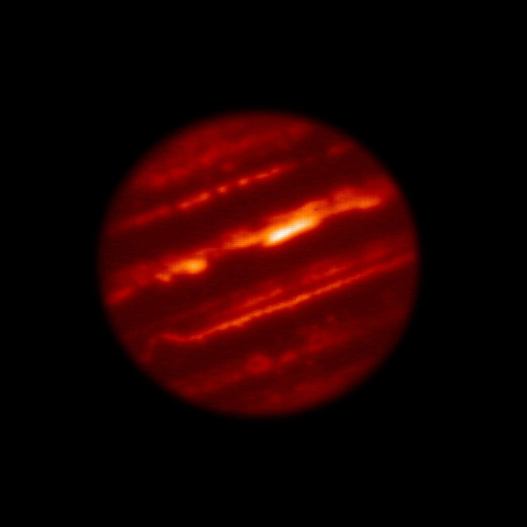 Jupiter as seen in infrared light