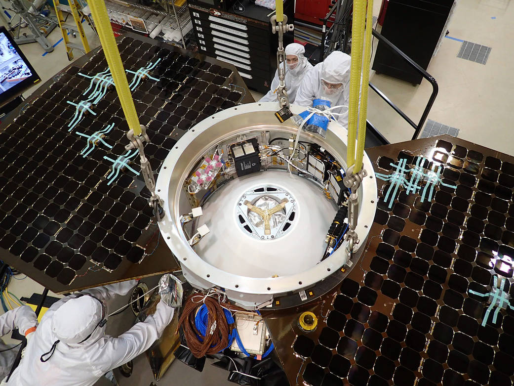 Top View of InSight's cruise stage 
