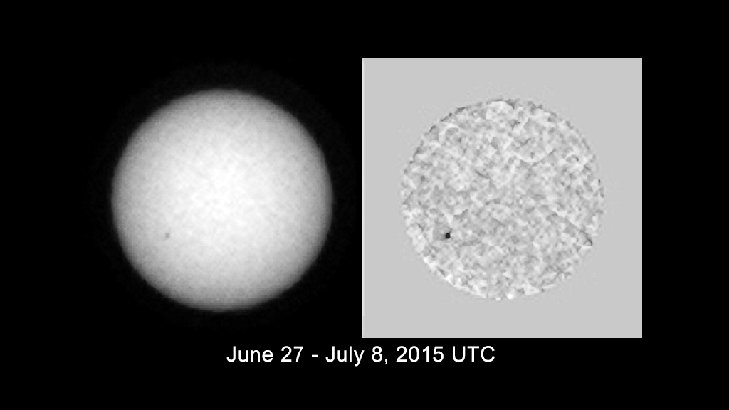 Tracking Sunspots from Mars, Summer 2015