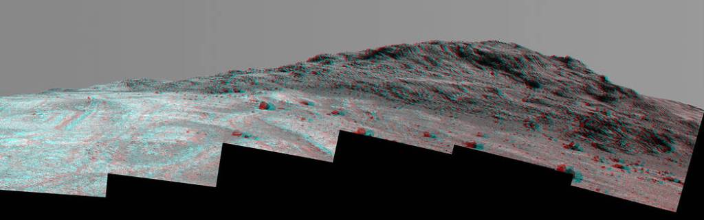 ‘Hinners Point’ Above Floor of ‘Marathon Valley’ on Mars (Stereo)