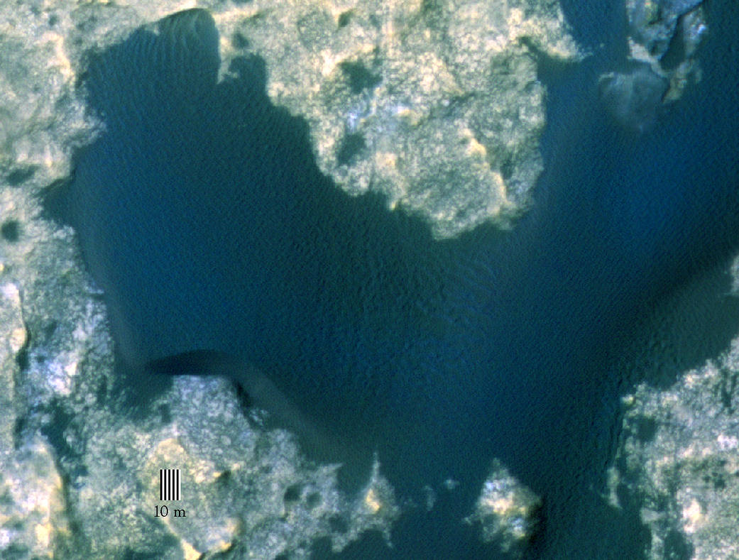 Orbital View of Dune That Curiosity Will Visit