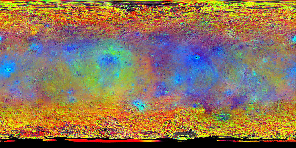 Map-projected view of Ceres 