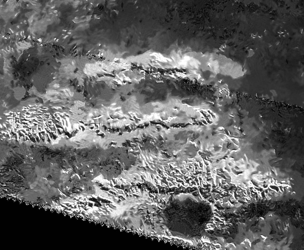Radar View of Titan's Tallest Mountains