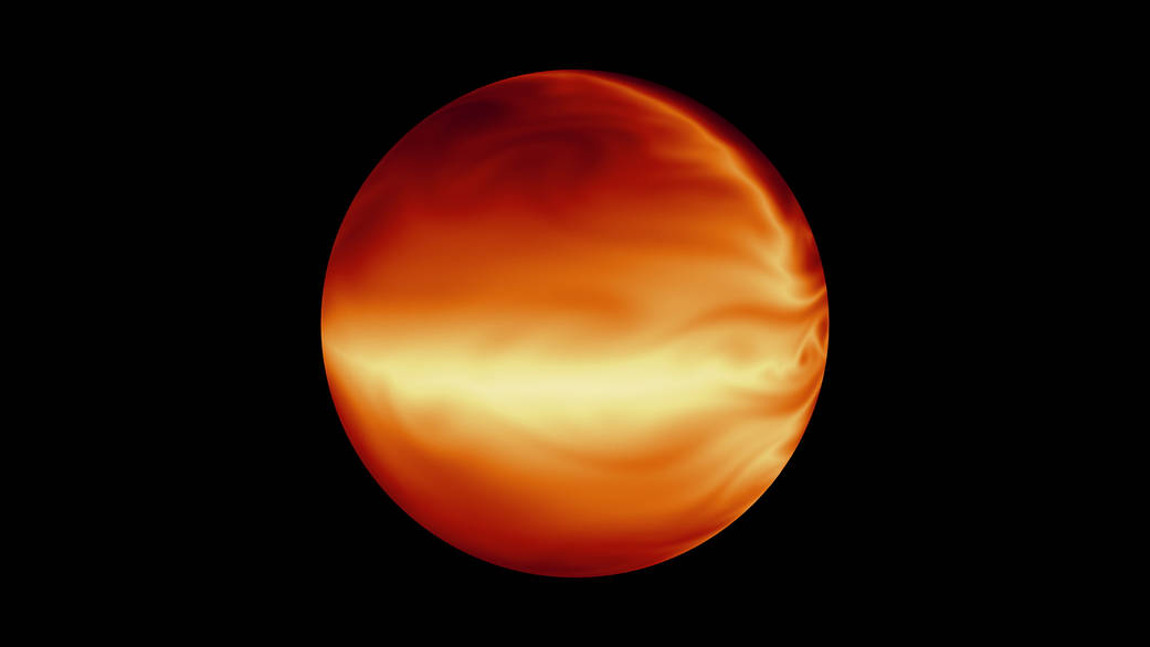 Simulated Atmosphere of a Hot Gas Giant