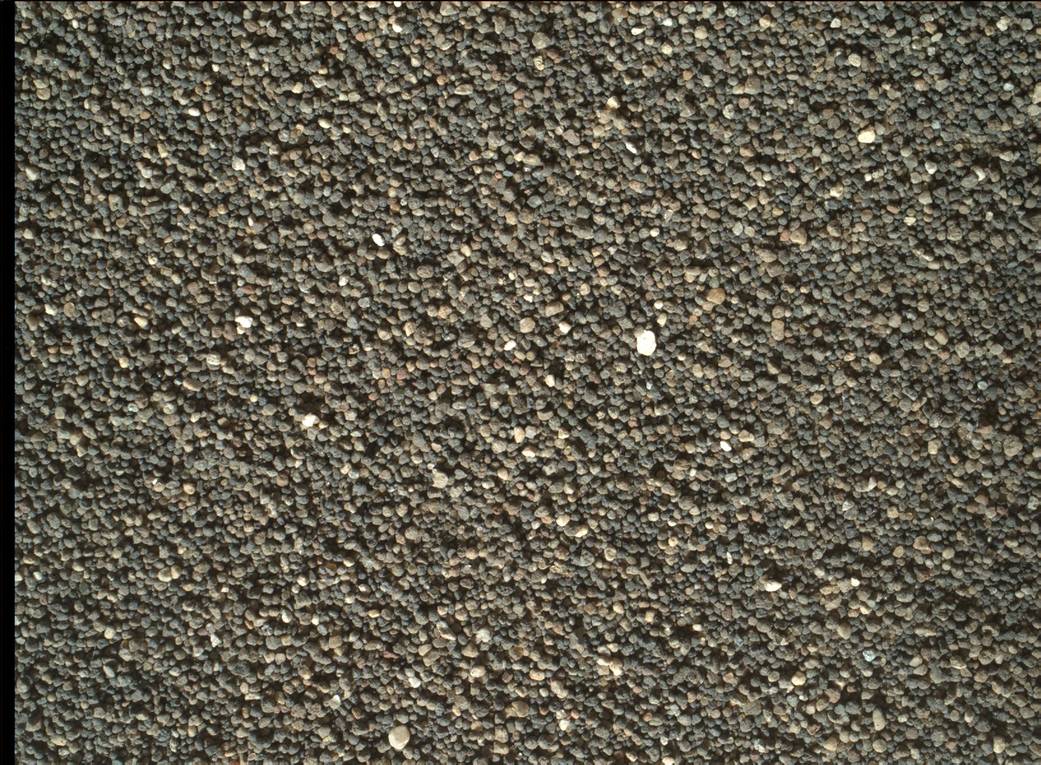 This Dec. 5, 2015, view of the undisturbed surface of a Martian sand dune 