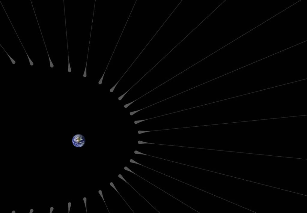 Dark Matter ‘Hairs’ Around Earth – Close-up