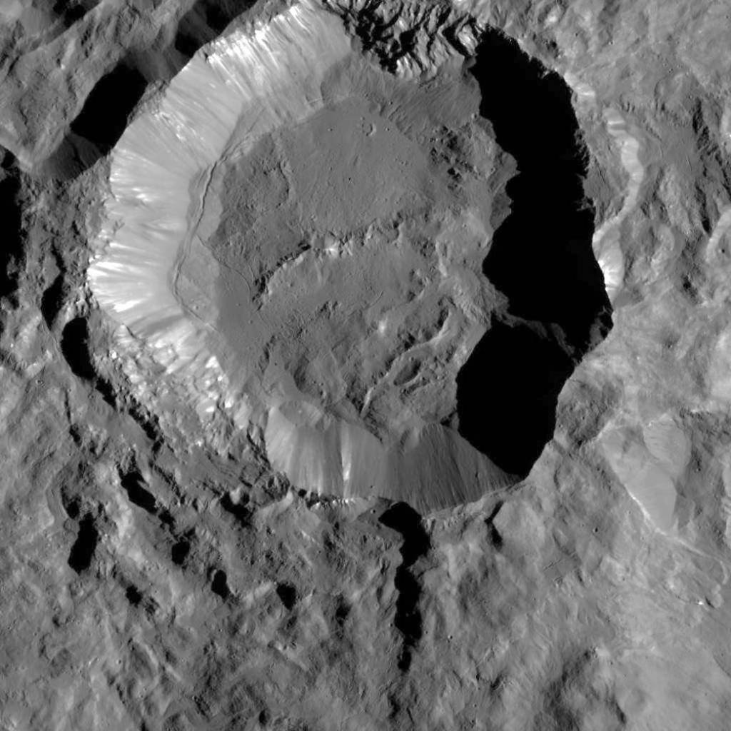 Kupalo Crater on Ceres From Low-altitude Mapping Orbit