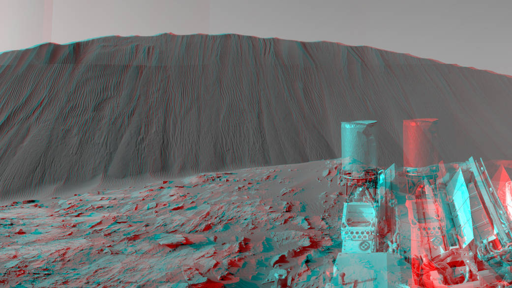 Downwind Side of 'Namib' Sand Dune on Mars, Stereo