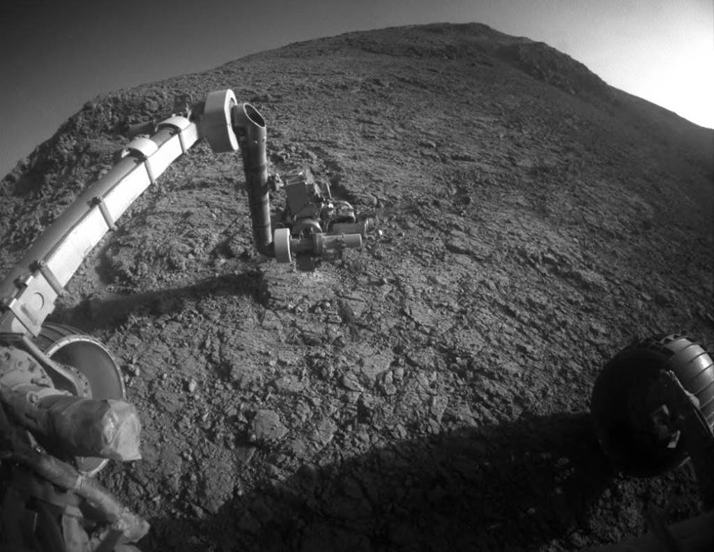 Mars Rover Opportunity at Rock Abrasion Target ‘Potts’