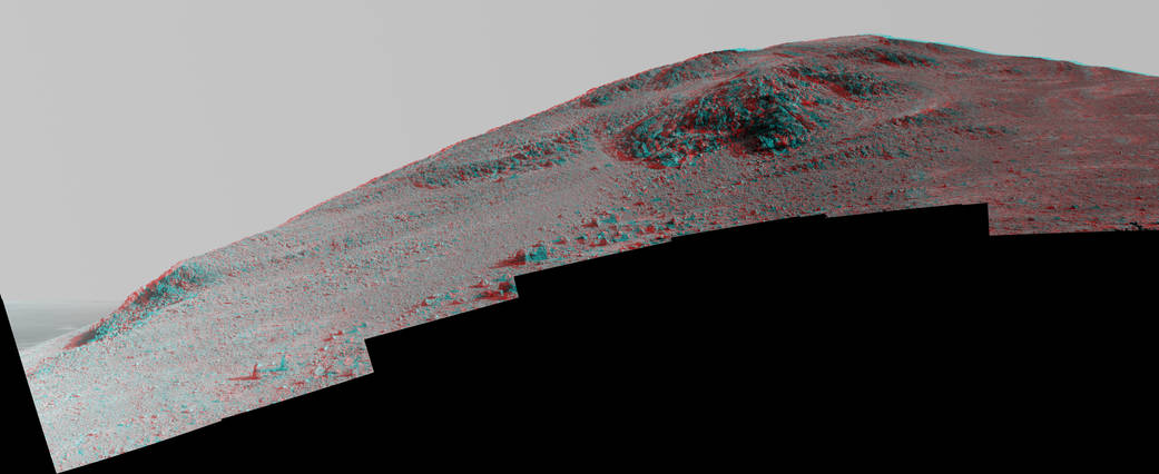 "Knudsen Ridge" on Mars in 3D