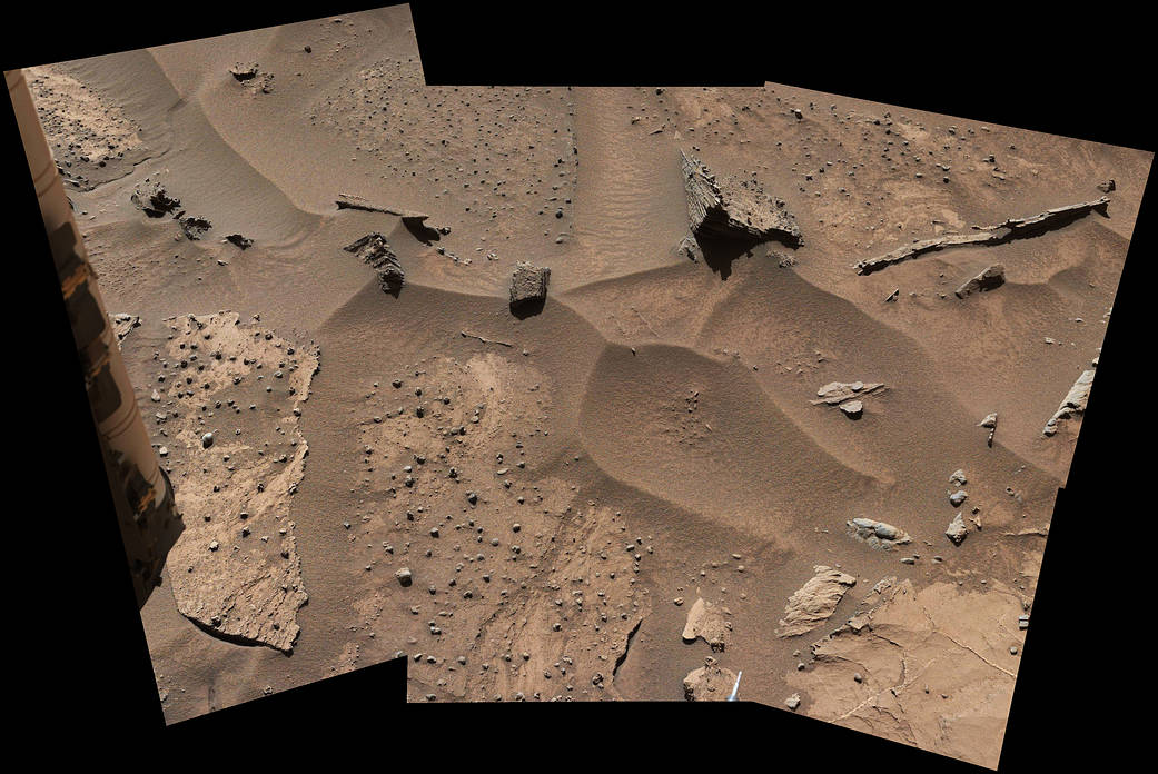 Patches of Martian sandstone