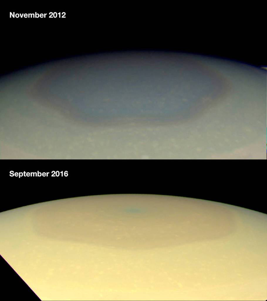 Changing Colors in Saturn’s North