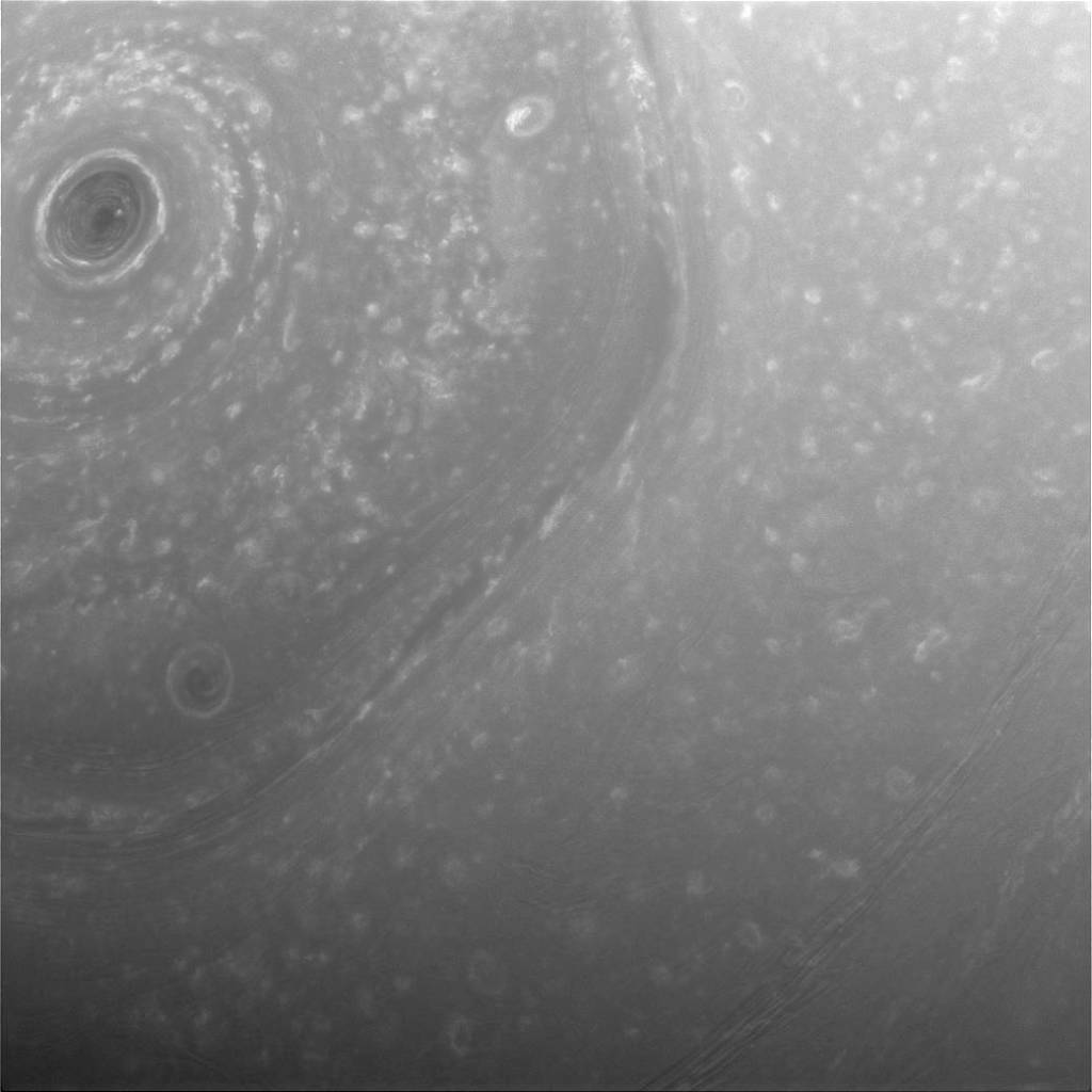 Over Saturn’s Turbulent North