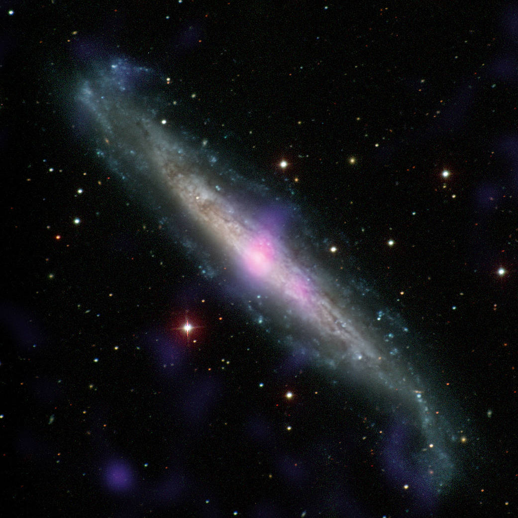 Galaxy NGC 1448 with Active Galactic Nucleus