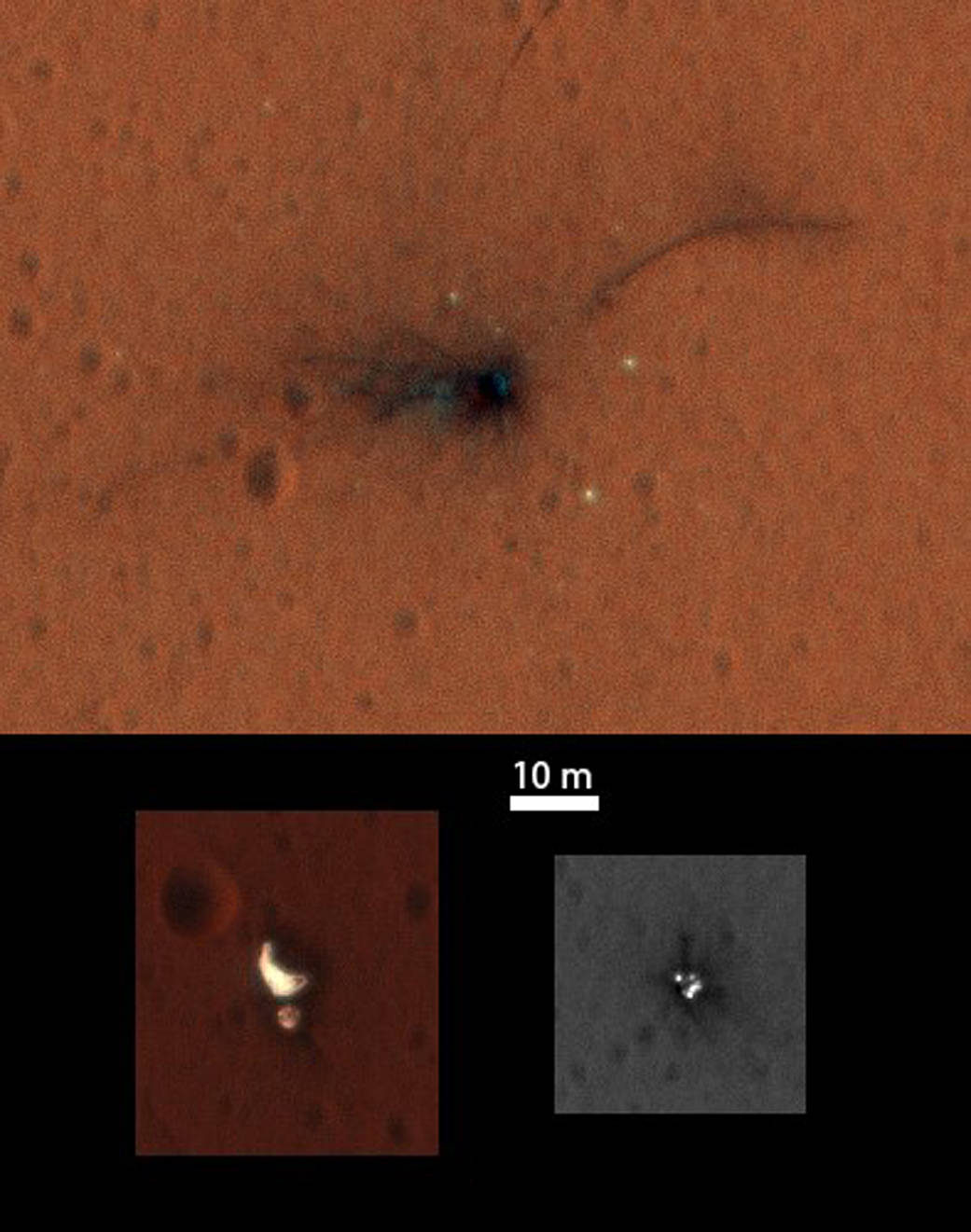 NASA's Mars Reconnaissance Orbiter observed the impact site of Europe's Schiaparelli test lander