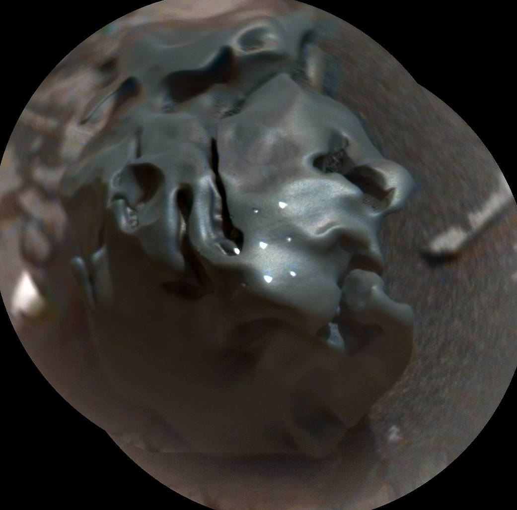 Iron-Nickel Meteorite Zapped by Mars Rover's Laser