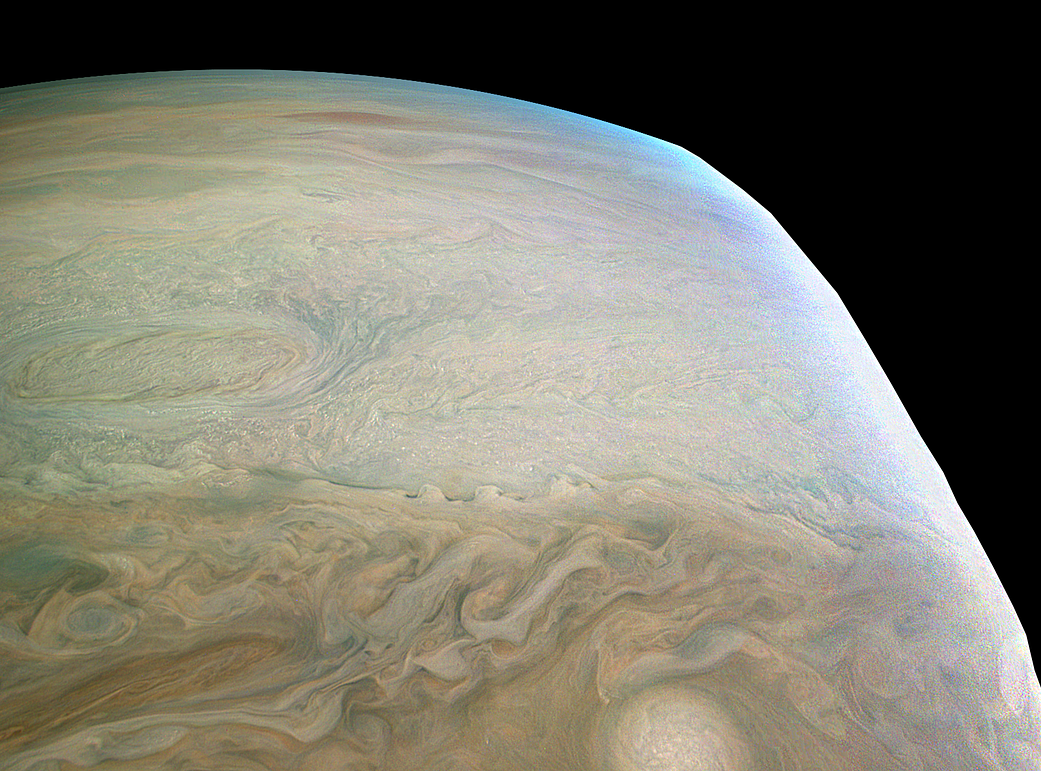 Enhanced-color image of Jupiter