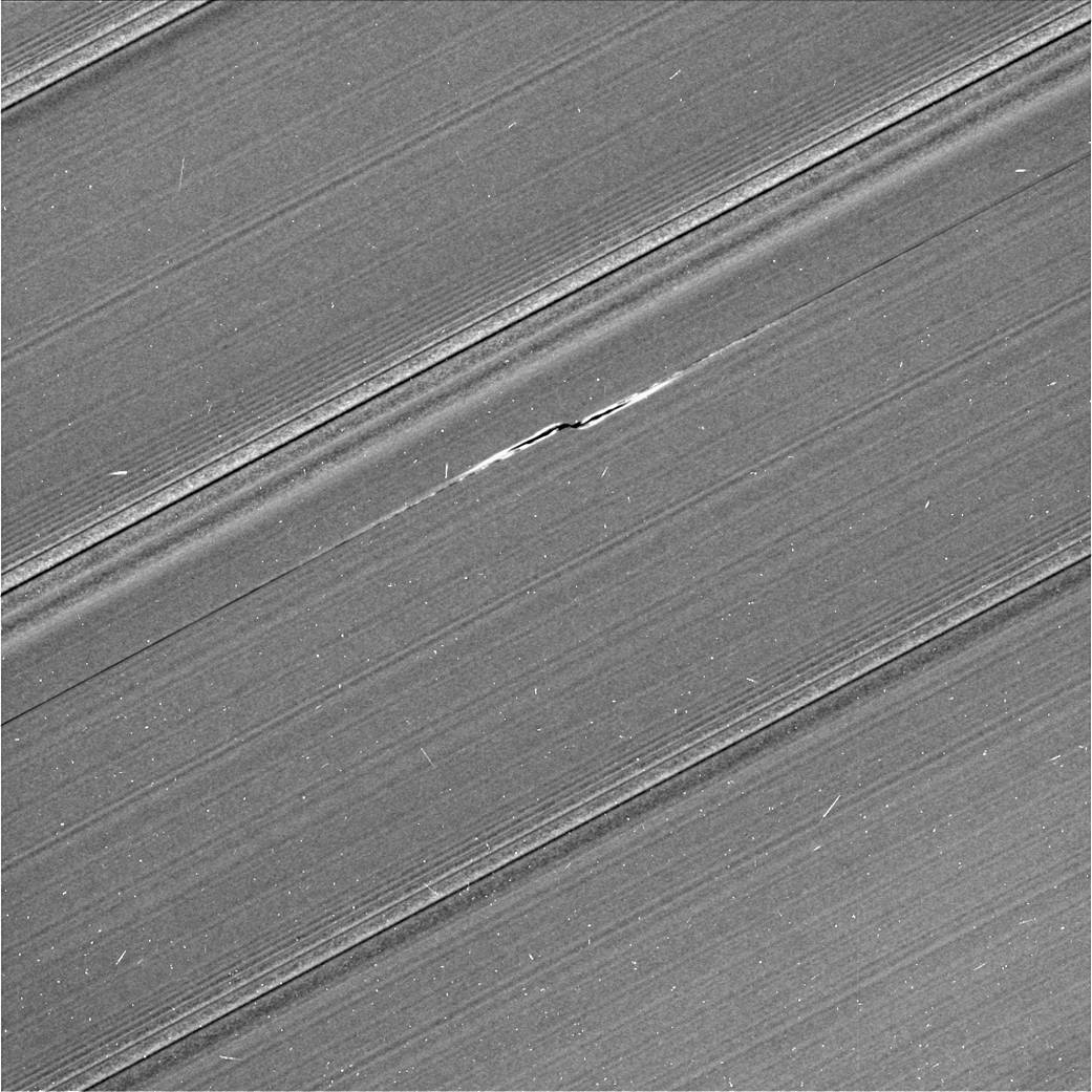 Cassini's best image of the propeller feature known informally as Bleriot