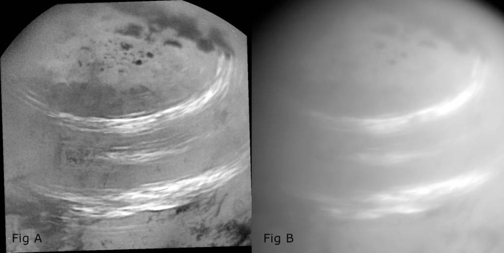 Cloud Bands Streak Across Titan