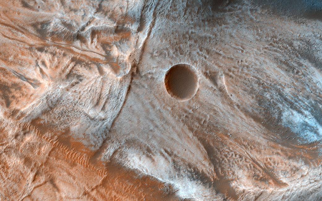 Viscous, lobate flow features are commonly found on Mars