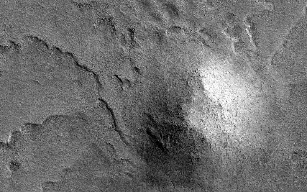 Hill in the South Polar on Mars
