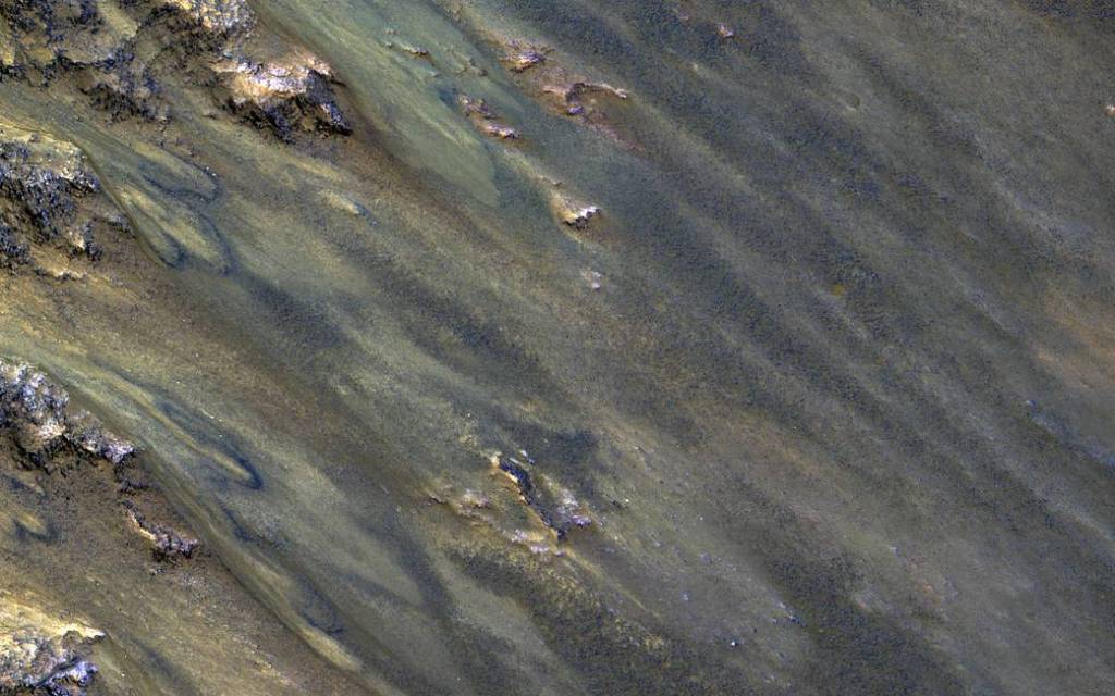 Active Flows on Steep Slopes in Ganges Chasma