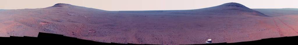 Enhanced Color Panorama Above ‘Perseverance Valley’ on Mars