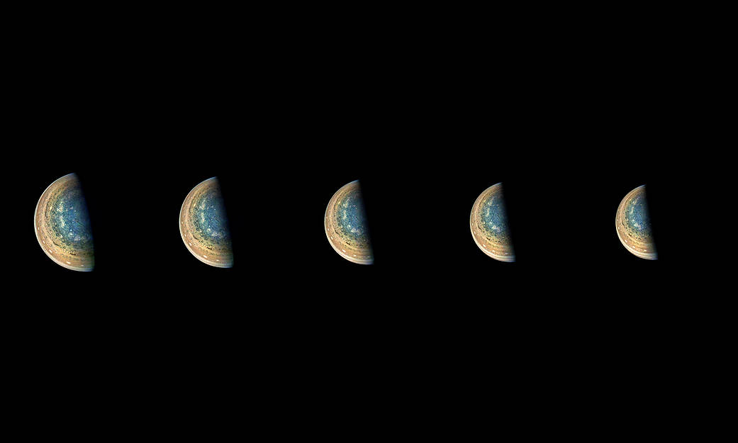 Time-lapse sequence of Jupiter’s south pole