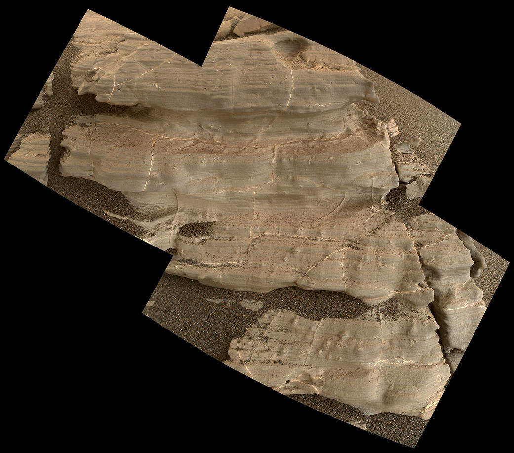 Finely laminated bedrock on Mars