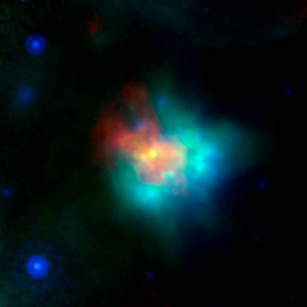 Supernova remnant G54.1+0.3 includes radio, infrared and X-ray light 