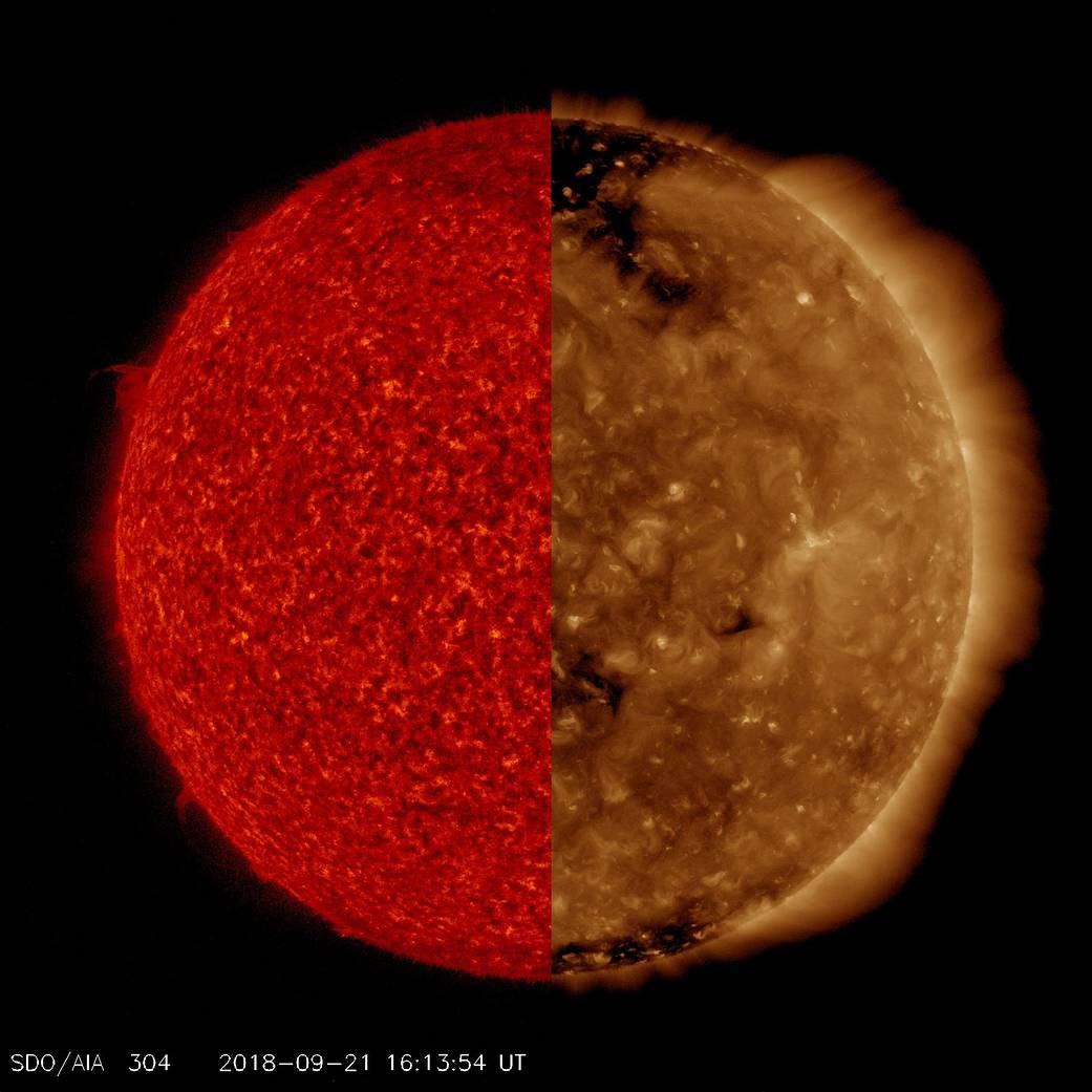 Our Sun in two wavelengths