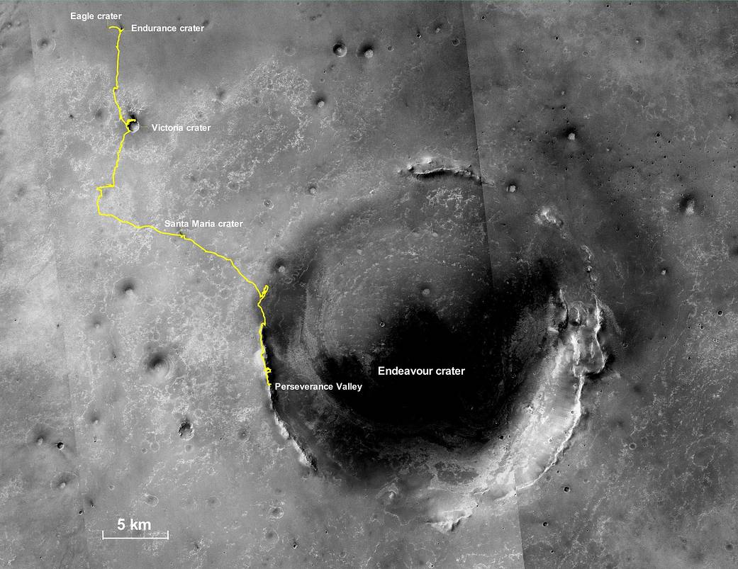 Opportunity's Final Traverse Map 