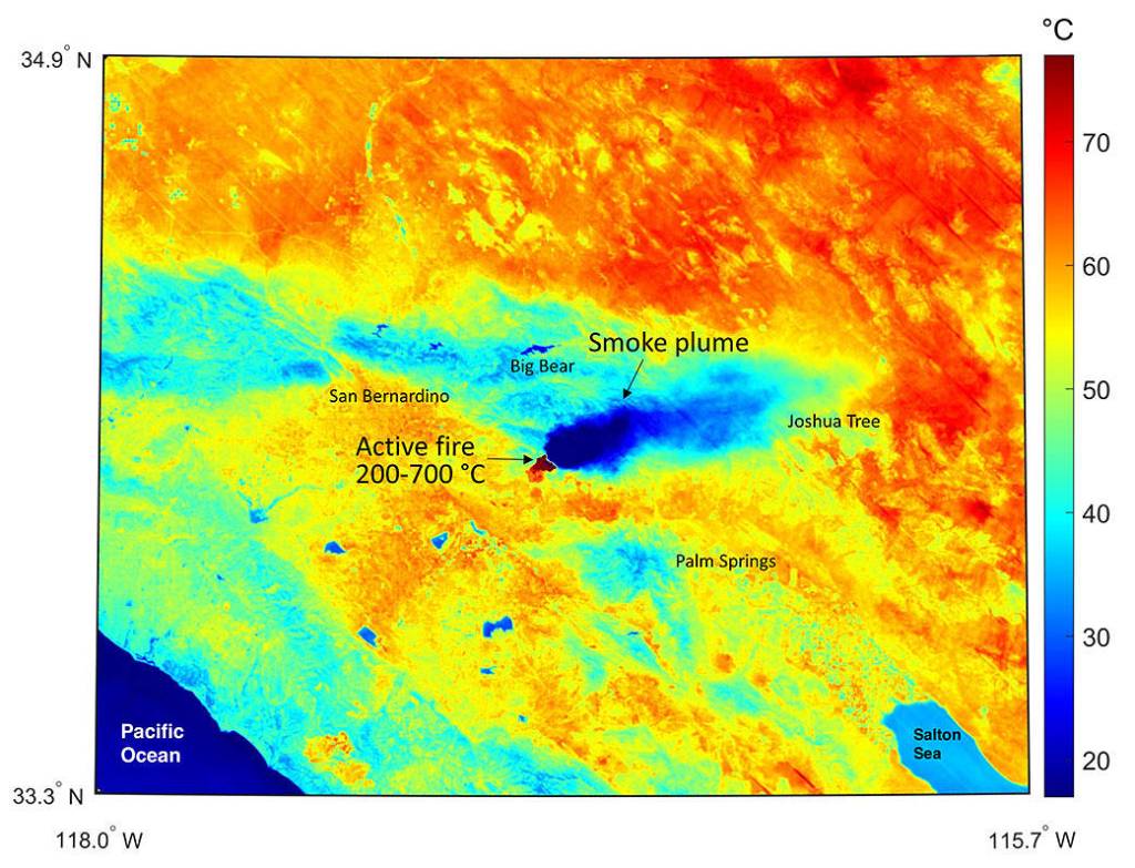 ECOSTRESS Gauges the Apple Fire’s Temperature From Space