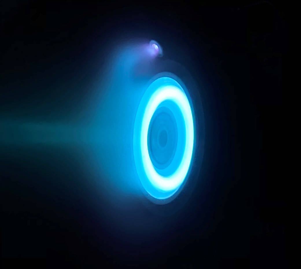 An electric Hall thruster