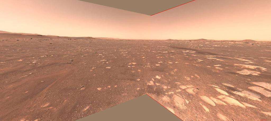 Rover Point of View of Ingenuity Flight Zone