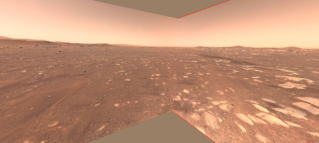 This image shows the flight zone of NASA’s Ingenuity Helicopter flight zone
