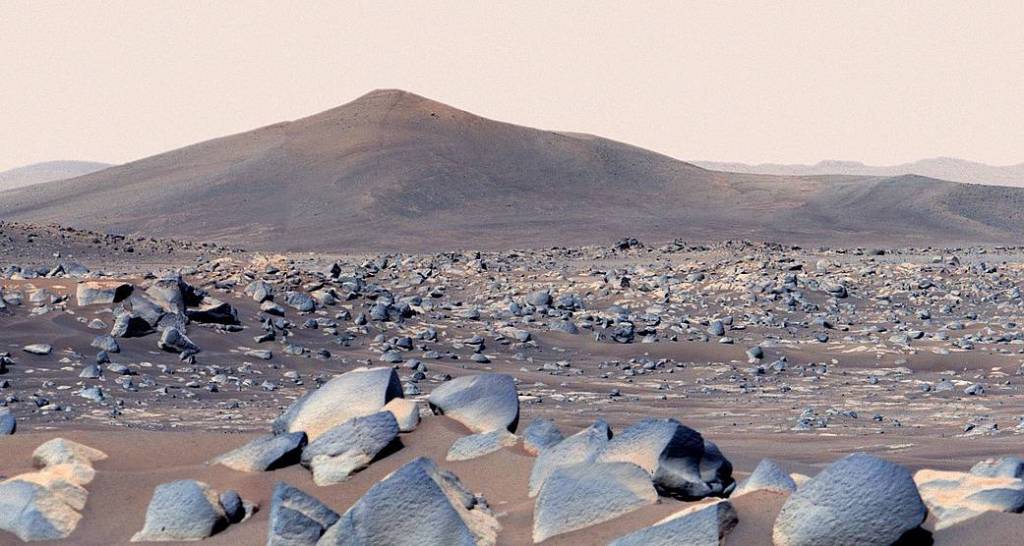 A View of the Red Planet (in Blue)