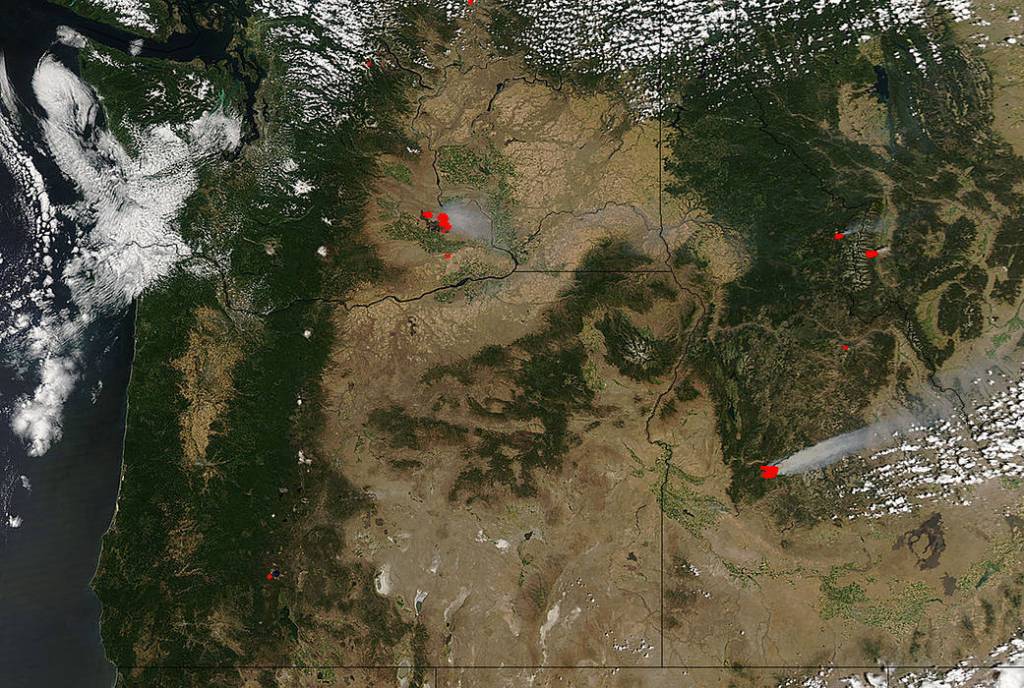 NASA Views Pioneer Fire, Idaho