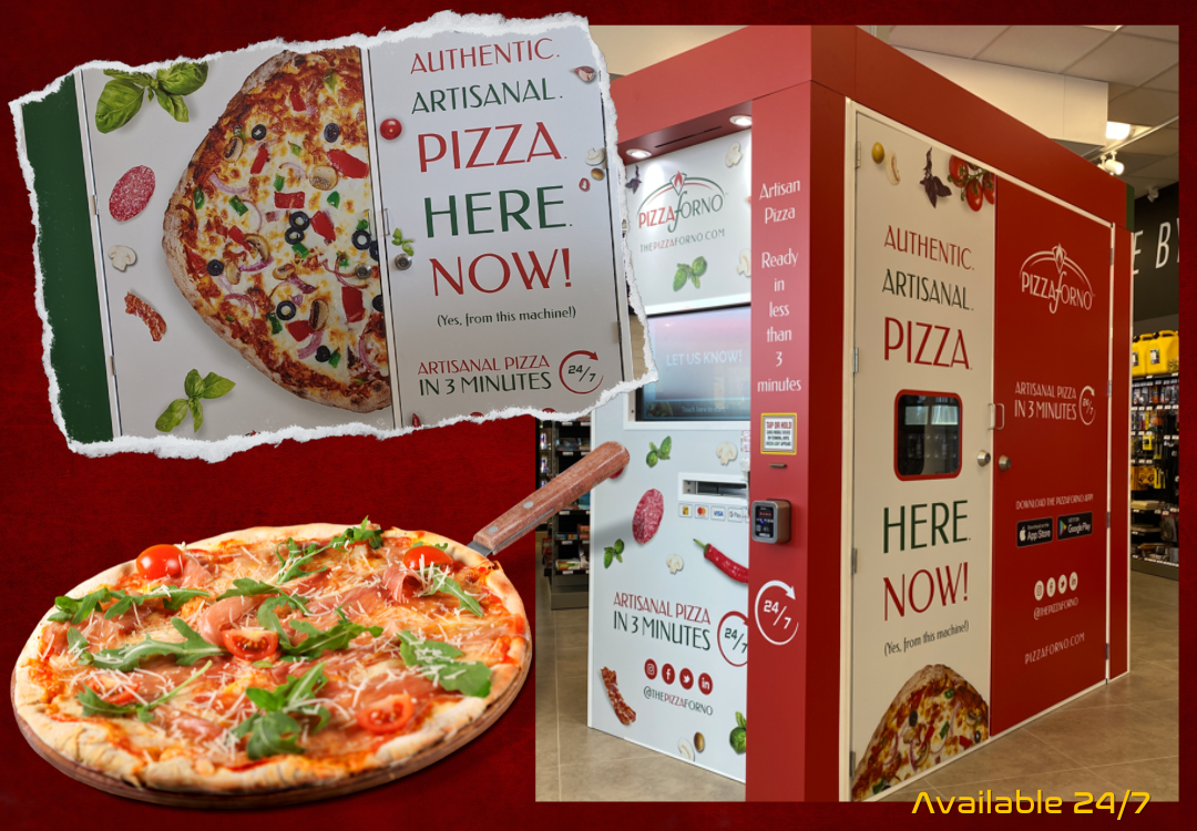 PizzaForno Vending Machine Available 24/7 in Building 11