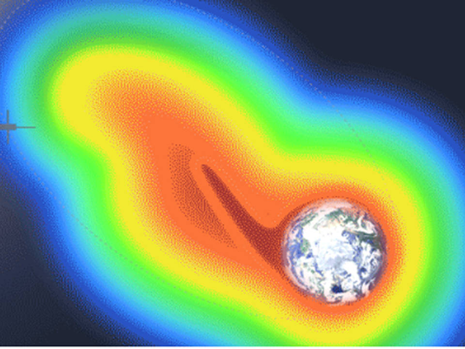 A plasmasphere plume extends to help protect against space weather.