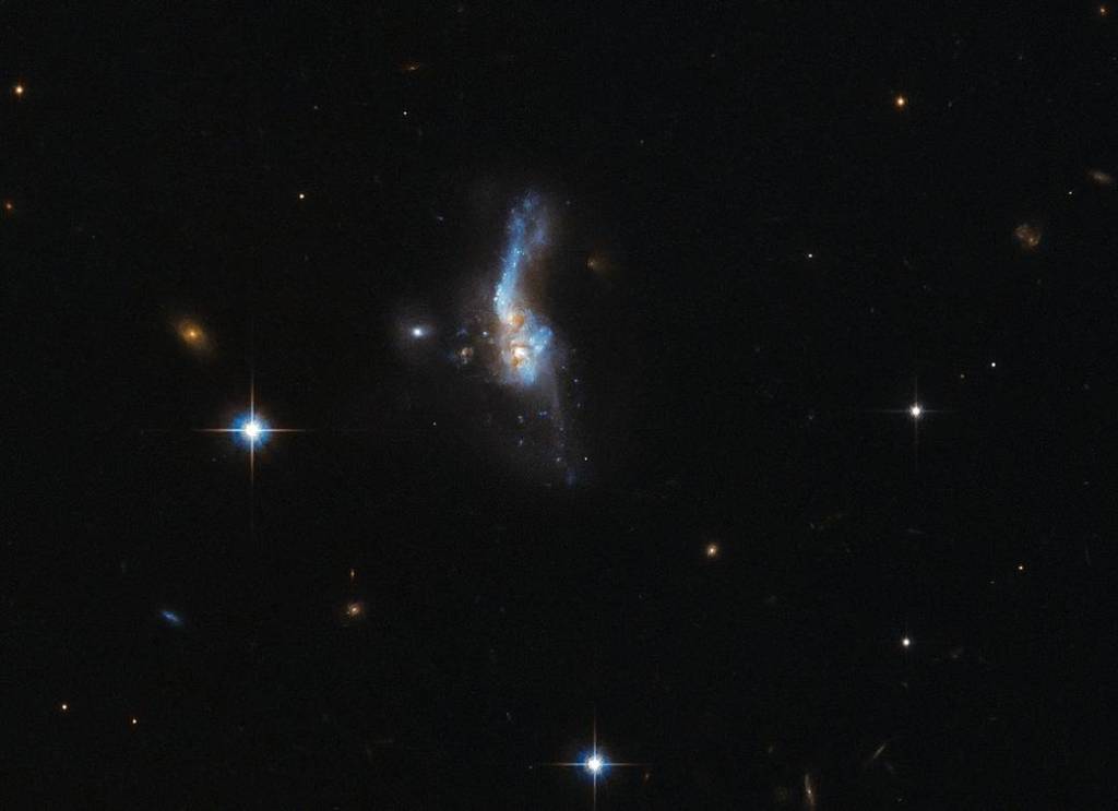 irregular smudge of blue stars in space