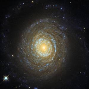 pretty face-on spiral galaxy with bright core