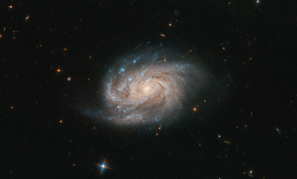 bright spiral galaxy