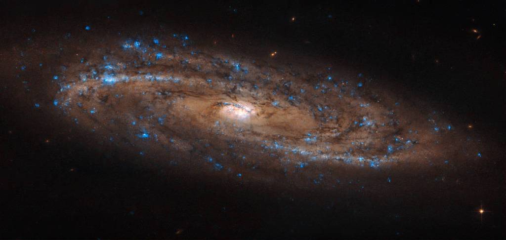 spiral galaxy NGC 4100 as seen by Hubble
