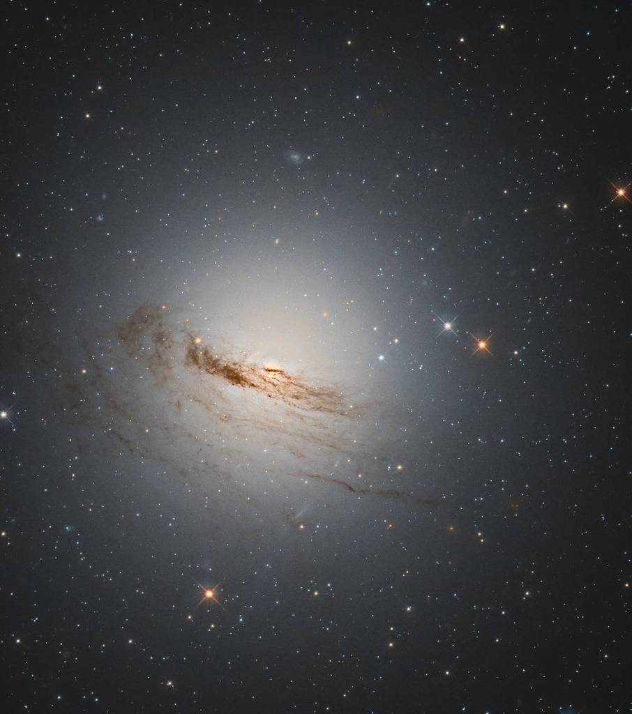 Known as NGC 1947, this galaxy was discovered almost 200 years ago by James Dunlop, a Scottish-born astronomer.