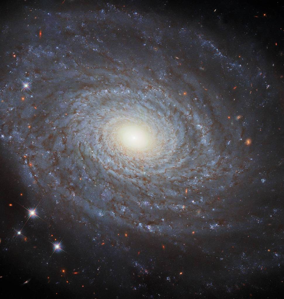 This image features the spiral galaxy NGC 691, imaged in fantastic detail by Hubble’s Wide Field Camera 3 (WFC3).