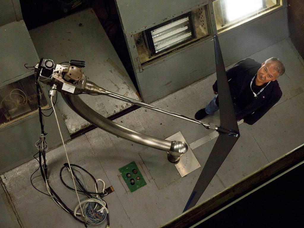 Program Manager Al Bowers and the Wind Tunnel Configuration used for Researching a Model of the PRANDTL-d.