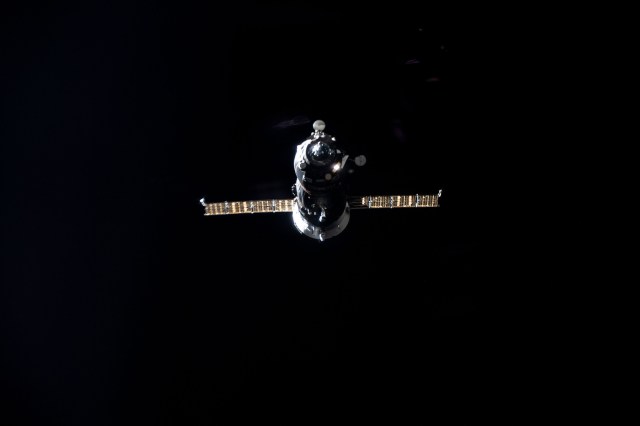 The first cargo craft to dock to the space station was the Progress resupply ship from Roscosmos on Aug. 8, 2000.