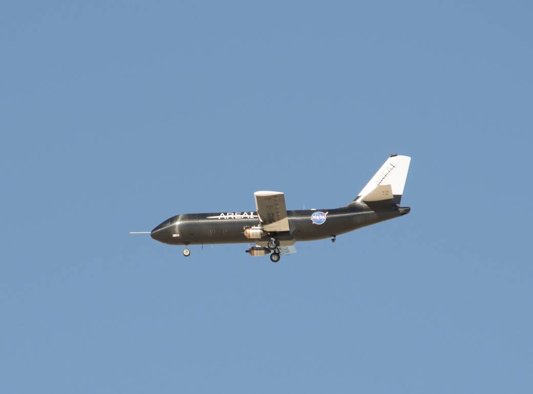 NASA Armstrong’s PTERA remotely piloted research aircraft made its first flight on October 22, 2015.